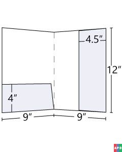 9x12 Right Lateral + Horizontal Pocket Folder