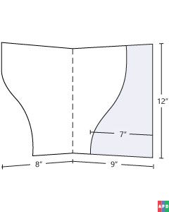 9x12 Serpentine Right Pocket Folder