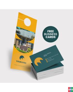 Door hanger + Business cards (Local reach booster Bundle)