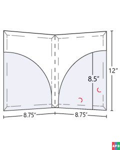 8.75x12 Expandable Pocket Folder with curved pockets