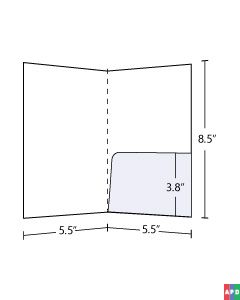 5.5x8.5 Pocket Folder with 3.8 inch curved pocket