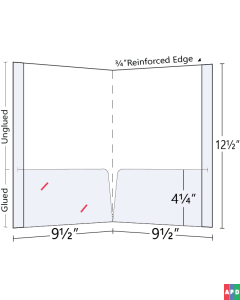 Pocket Folder with Reinforced Edges Unglued at Top