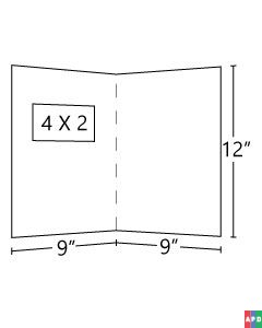 9x12 Fold One Piece Report Cover with Window
