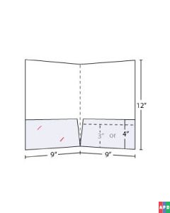9x12 Standard Pocket Folder 0/0 + Raised Metallic Foil