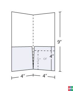 Pocket Folder Standard 14pt Gloss Cover C2S 4x9