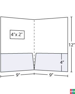 9x12 pocket folder with front window