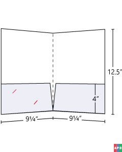 9.25x12.5 Pocket Folders 14pt Gloss Cover