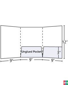 Tri - Panel Pocket Folder (Central + Inside Right)