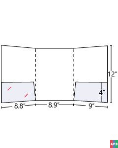 Tri-Panel Pocket Folder (Inside Left+Right)