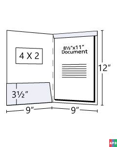 9x12 Fold Down Tab Tax Folder with Window
