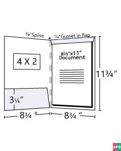 8.75x11.75 Fold Down Tab Tax Folder with Window