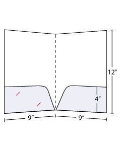 Semicurved Pocket Folder 4 inch Pockets