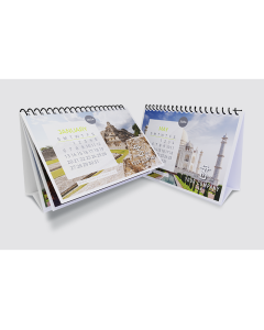 Desk calendar- 8pt Silk Cover