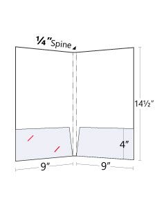 Legal Pocket Folder 9x14.50 with 1/4 Spine