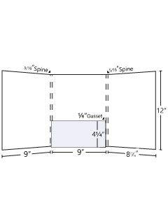 9x12 Gusset Tri - Panel Pocket Folder - 1 Center Pocket