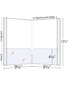 Pocket Folder with Reinforced Edges Unglued at Top