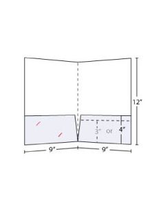 9x12 Standard Pocket Folder 0/0 + Raised Metallic Foil