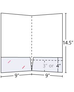 Pocket Folder Legal 14pt Gloss Cover C2S 9x14.50