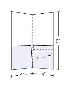 Pocket Folder Standard 14pt Gloss Cover C2S 4x9