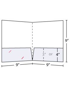 9x9 Standard 14pt Gloss Cover Pocket Folder 