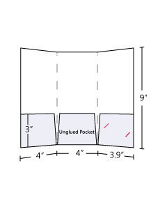 4x9 Tri Panel Pocket Folder