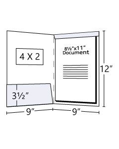 9x12 Fold Down Tab Tax Folder with Window