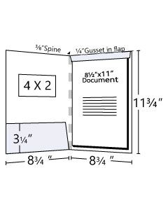 8.75x11.75 Fold Down Tab Tax Folder with Window
