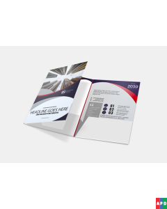 9x12 Spine 1/2 + Gusset 1/4 Tri-Panel Pocket Folder