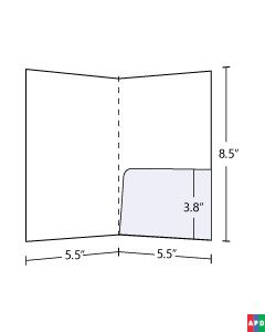 5.5x8.5 Pocket Folder with 3.8 inch curved pocket