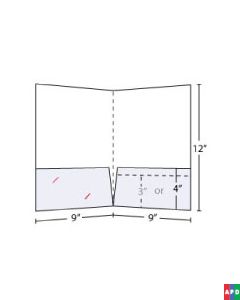 9x12 Standard Pocket Folder 0/0 + Raised Metallic Foil