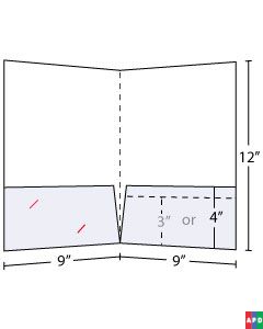 Pocket Folder Standard 14pt Gloss Cover C2S + Matte Laminated