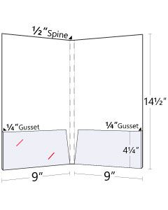 Tri-Panel Center Box Pocket Presentation Folder
