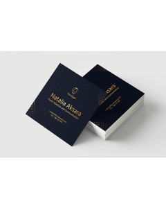 Luxury Business Cards Matte - Soft Touch Lamination + Foil / Raised Spot UV