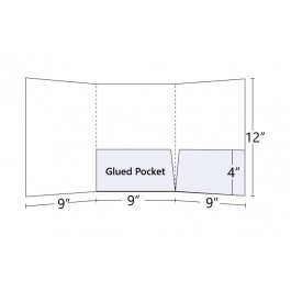 Tri - Panel Pocket Folder (Central + Inside Right)