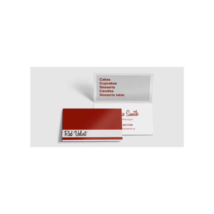 Foldover Business Cards Matte Soft Touch Lamination + Raised Spot UV
