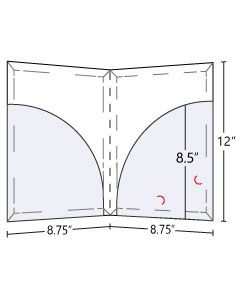8.75x12 Expandable Pocket Folder with curved pockets