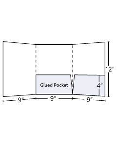 Tri - Panel Pocket Folder (Central + Inside Right)
