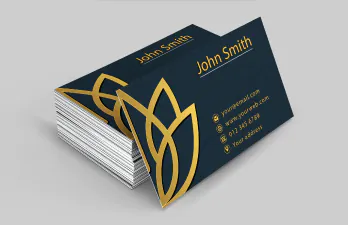 Luxury Business Cards - Gloss Lamination + Foil / Raised Spot UV