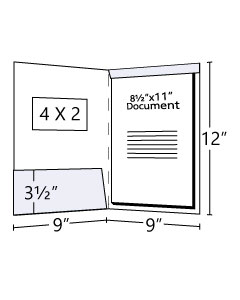 9x12 Fold Down Tab Tax Folder with Window