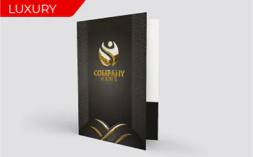 Luxury Pocket Folders - Soft Touch Laminated + Foil
