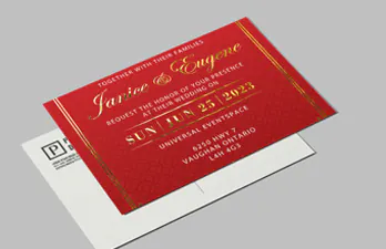 Postcards - Soft Touch Matte Lamination + Raised Metallic Foil